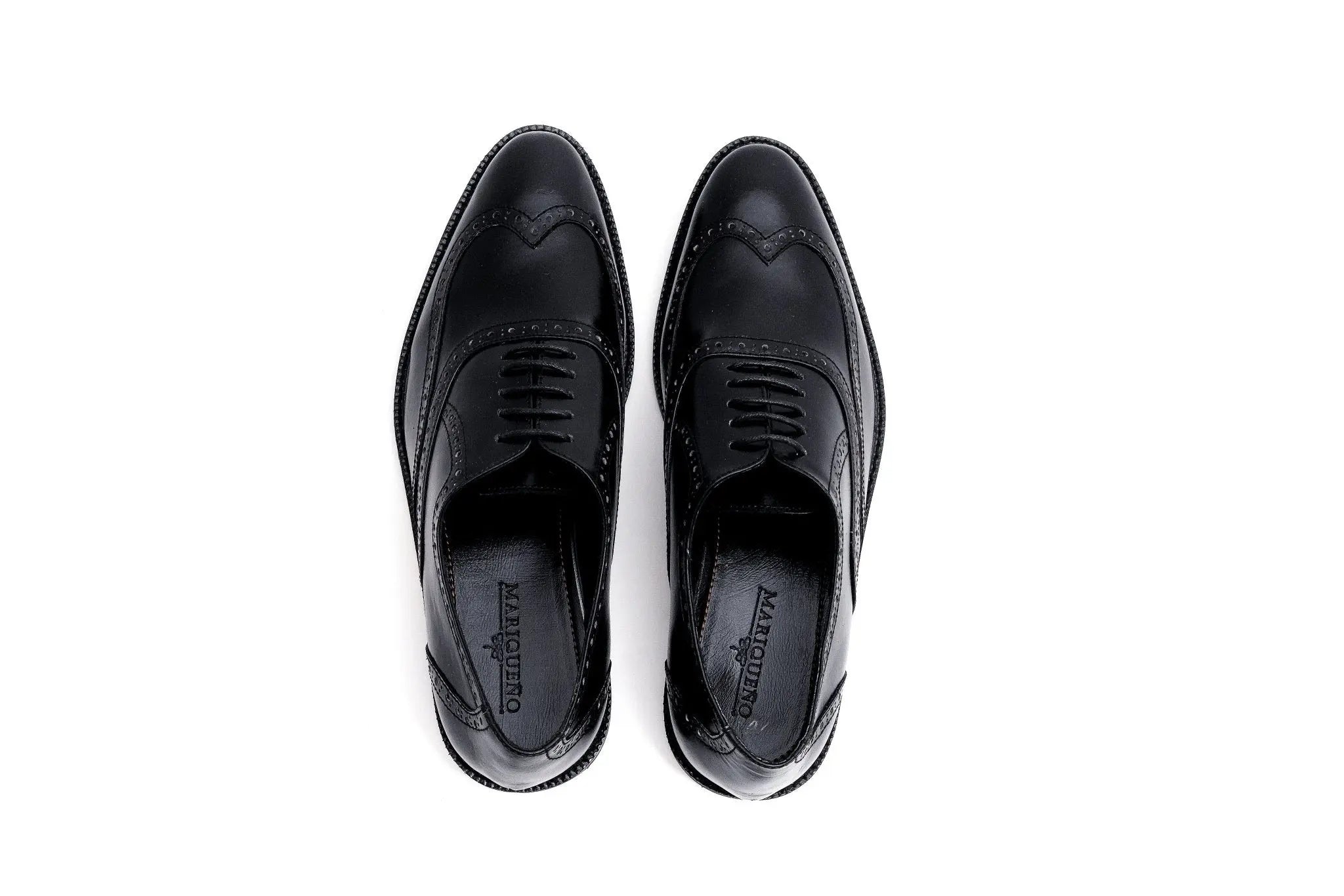 GUEVARRA Wingtip Oxford - Black - Mariqueño