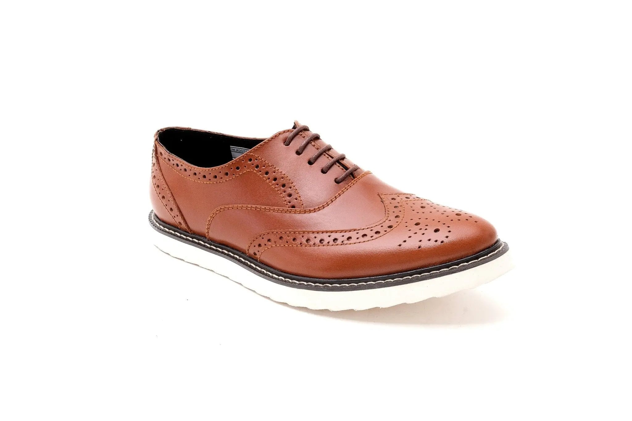 GUEVARRA Wingtip Oxford in Rubber Sole - Tan - Mariqueño