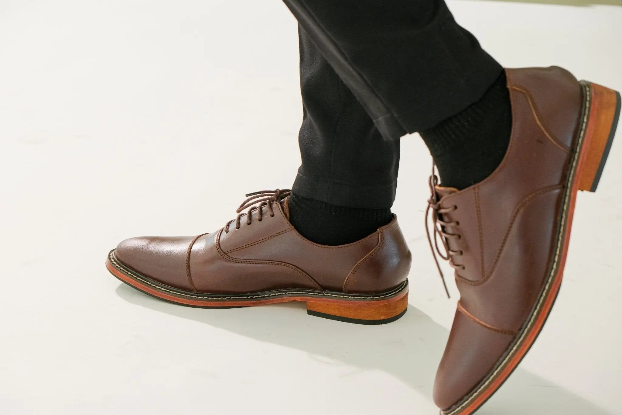 FELIX Cap Toe Plain Oxford - Walnut - Mariqueño