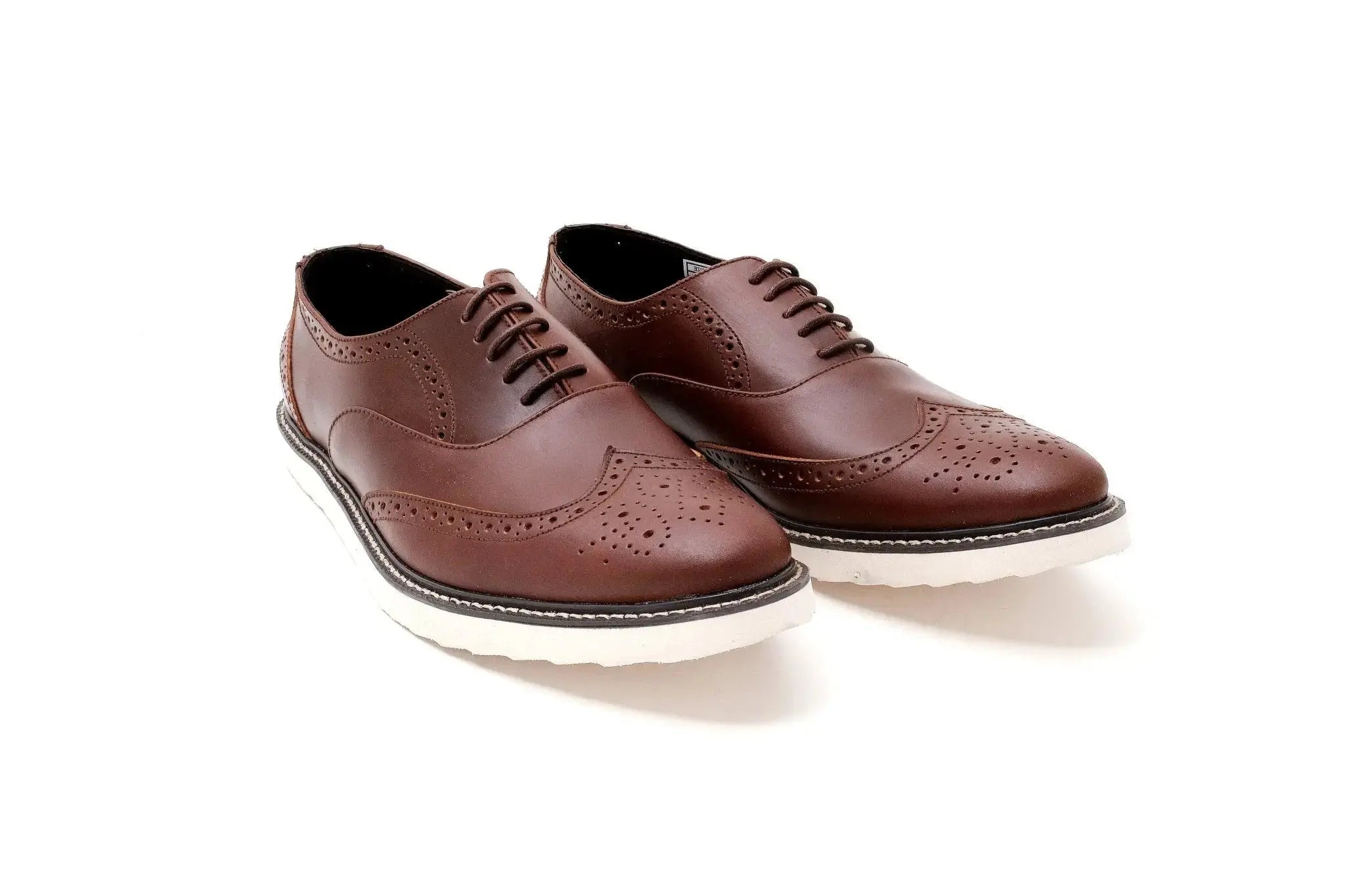 GUEVARRA Wingtip Oxford in Rubber Sole Walnut - Main Image