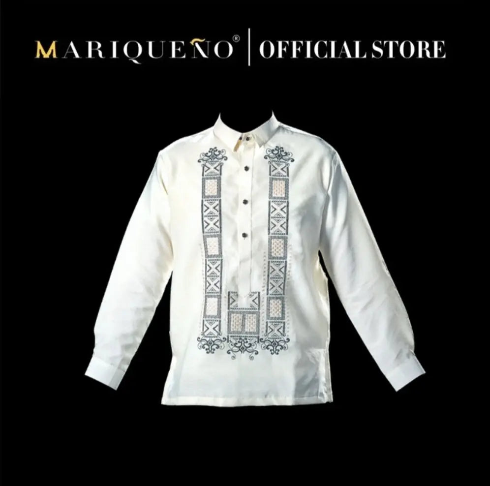 Men's GUEVARRA Jusilyn Barong Tagalog in Black - Sport Collar