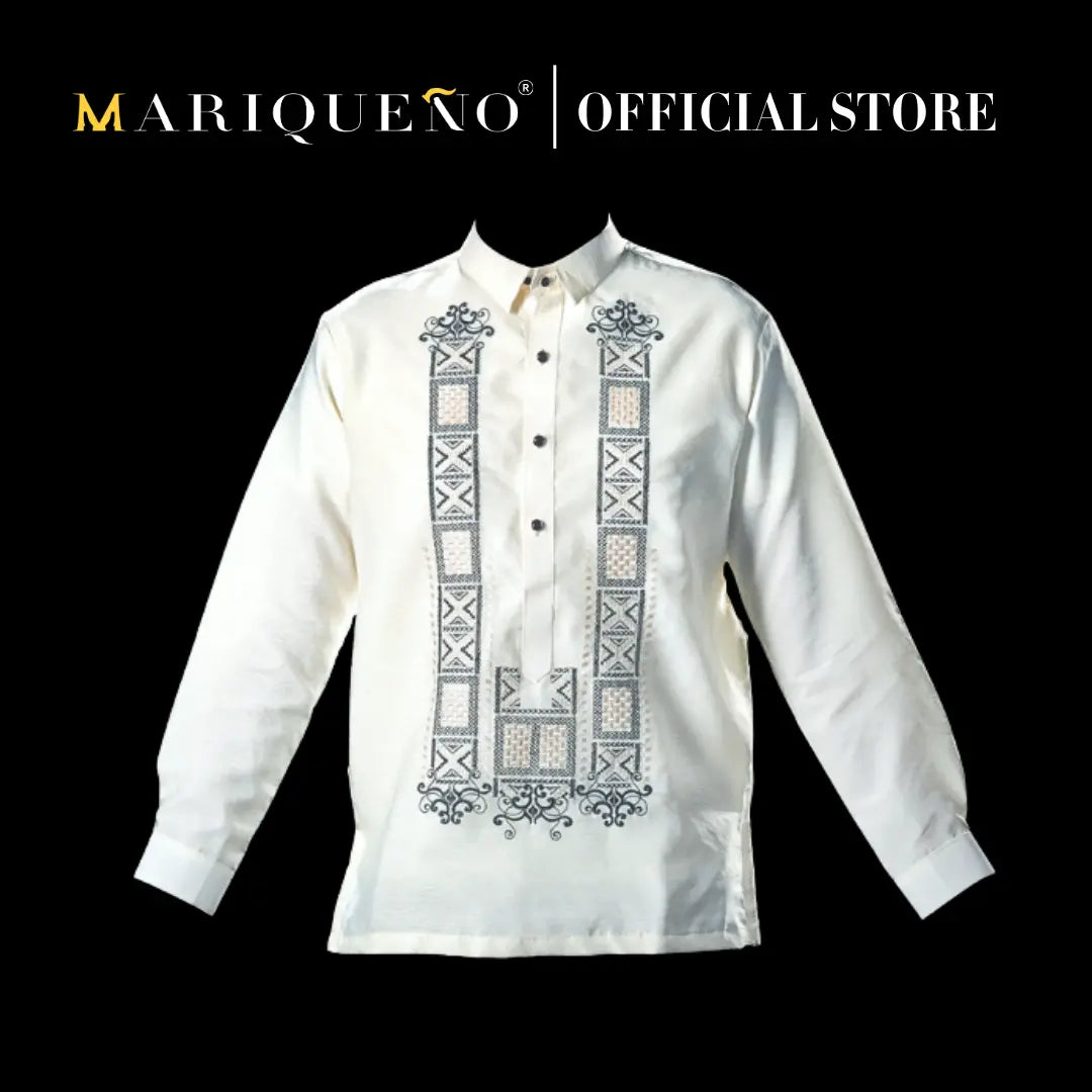 Men's GUEVARRA Jusilyn Barong Tagalog in Black - Sport Collar
