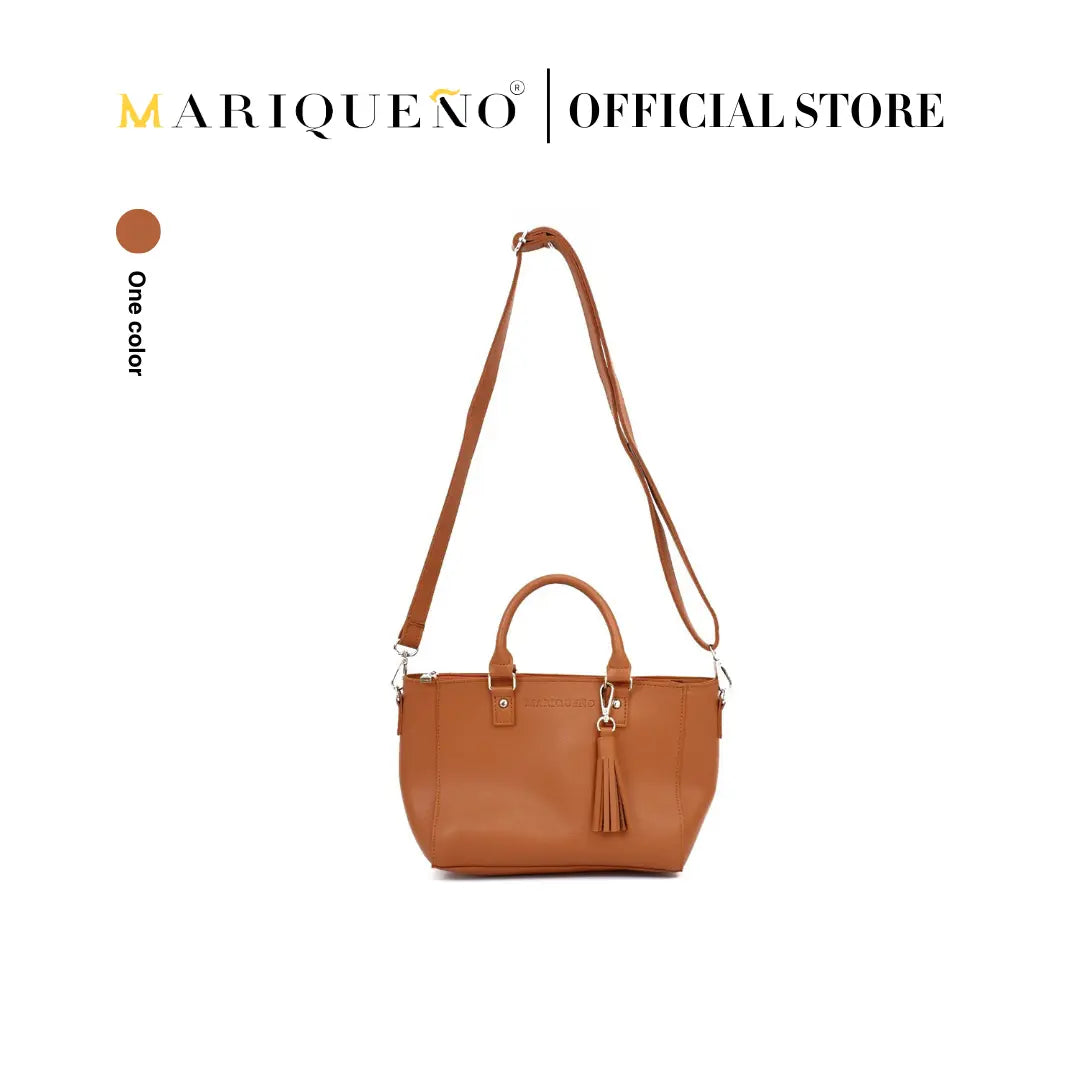 MINERVA Top Handle Sling Bag in Tan Brown