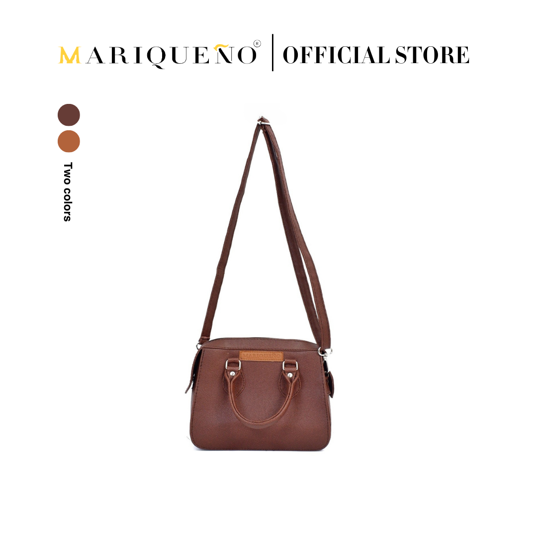 MARGAUX Top Handle Sling Bag in Choco Brown by Mariqueño
