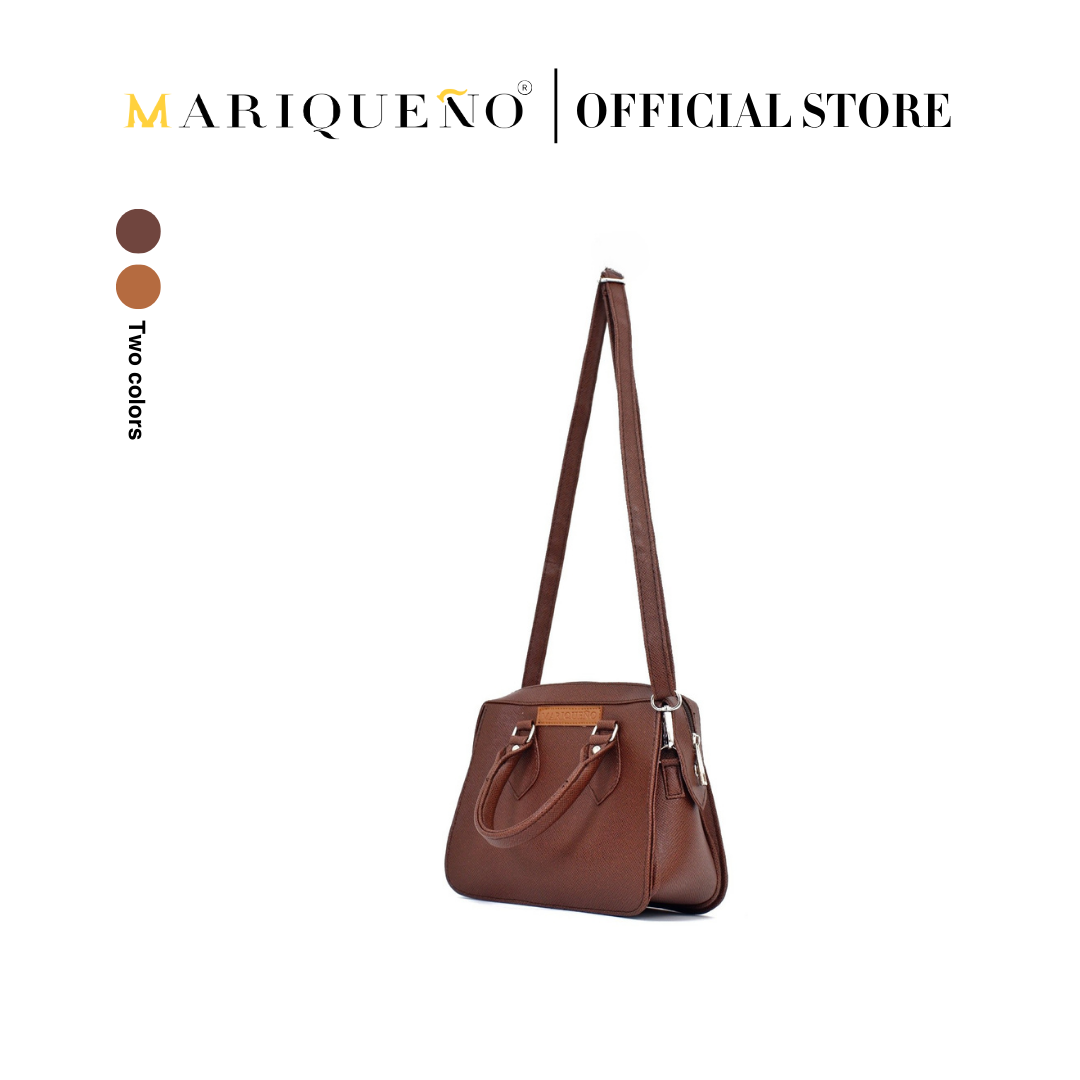 MARGAUX Top Handle Sling Bag in Choco Brown by Mariqueño