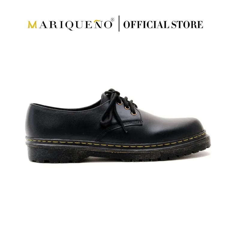 MARCELINO Low Cut Leather Riding Boots - Black