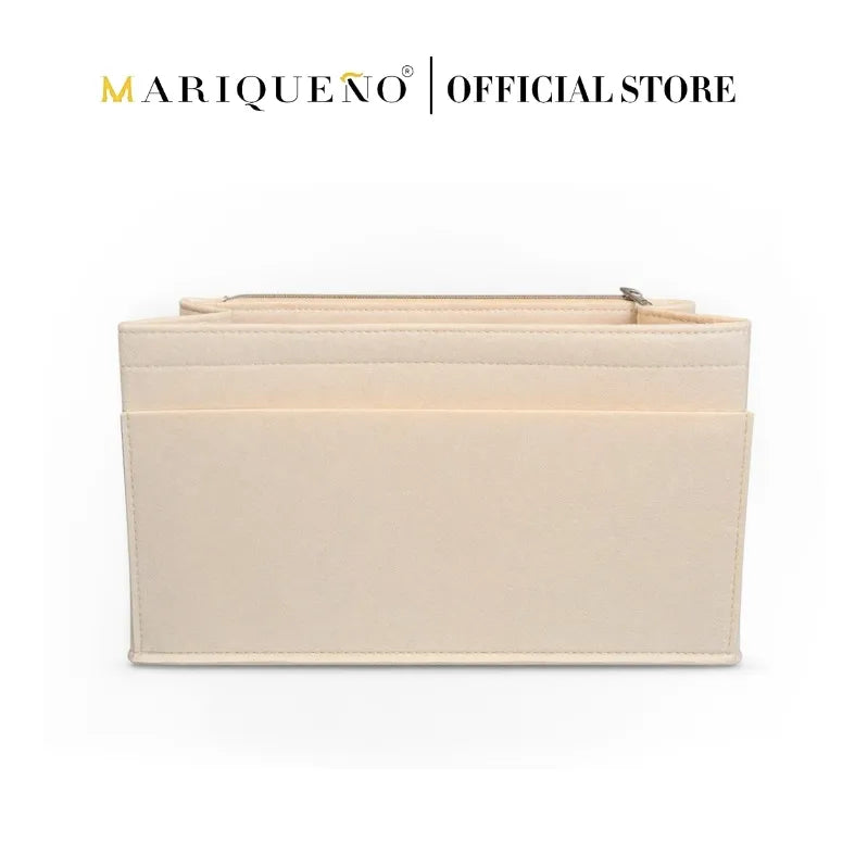 Beige clutch bag with visible brand logo on a white background
#color_cream